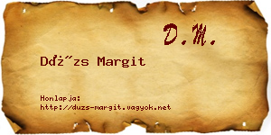 Dúzs Margit névjegykártya